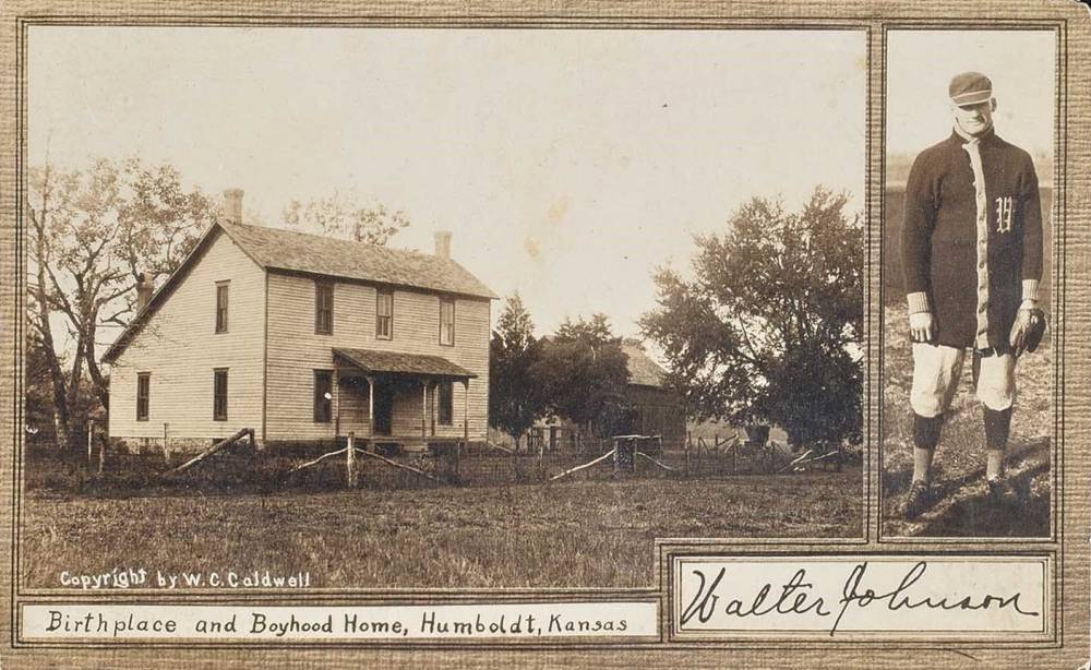 1910 Real Photo Postcard Walter Johnson Birthplace # Baseball Card