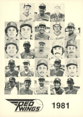 1981 WTF Co. Rochester Red Wings Checklist #20 Baseball Card