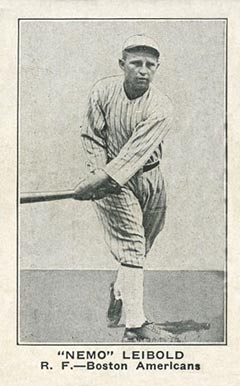 1921 American Caramel--Series of 80 "Nemo" Leibold # Baseball Card