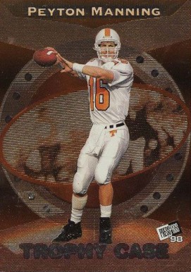 1998 Press Pass Trophy Case Peyton Manning #1 Football Card