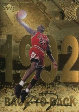 1998 Upper Deck Gatorade Michael Jordan Back -to- Back #8 Basketball Card