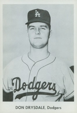 1958 Dodgers Team Issue Don Drysdale #6 Baseball Card