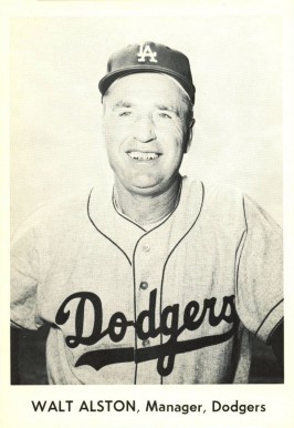 1958 Dodgers Team Issue Walt Alston #1 Baseball Card