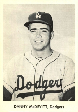 1958 Dodgers Team Issue Danny McDevitt #14 Baseball Card