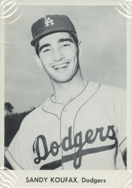 1958 Dodgers Team Issue Sandy Koufax #12 Baseball Card