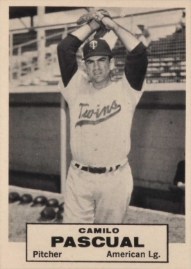 1961 Topps Dice Game Camilo Pascual #12 Baseball Card