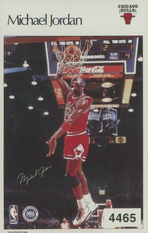 1986 Sports Illustrated Poster Test Sticker Michael Jordan #4465 Basketball Card