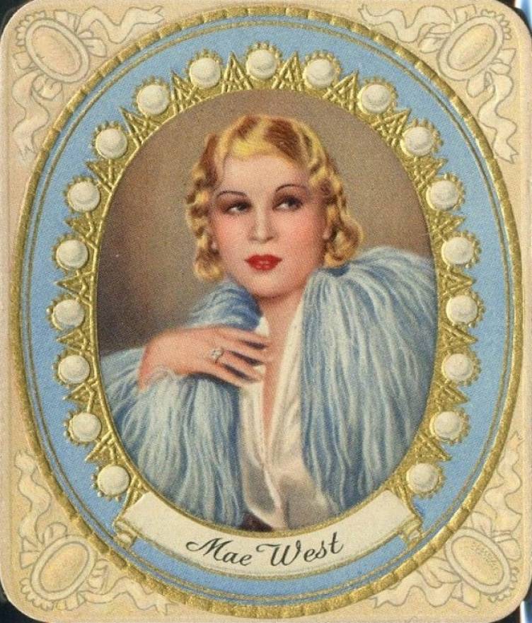 1934 Garbaty Cigarette Moderne Schonheitsgalerie Mae West #79 Non-Sports Card