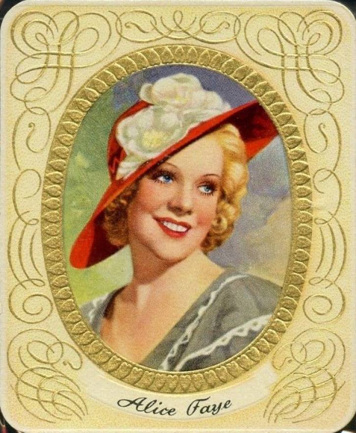 1934 Garbaty Cigarette Moderne Schonheitsgalerie Alice Faye #167 Non-Sports Card