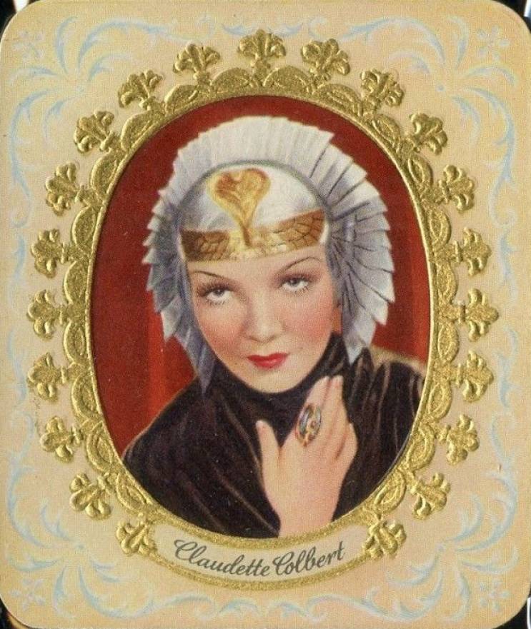 1934 Garbaty Cigarette Moderne Schonheitsgalerie Claudette Colbert #131 Non-Sports Card