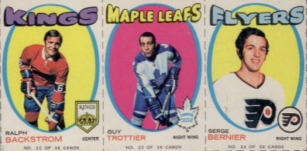 1971 Bazooka Panel Backstrom/Trottier/Bernier #22/23/24 Hockey Card