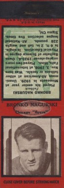 1936 Diamond Matchbooks Bronko Nagurski # Football Card