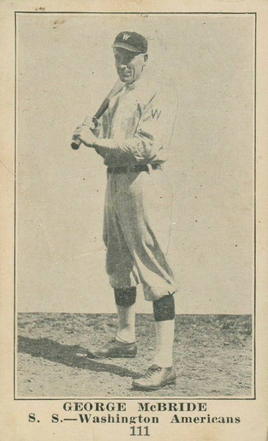 1917 Collins-McCarthy George McBride #111 Baseball Card