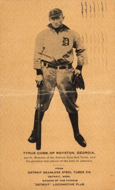 1907 Seamless Steel Tubes Co. Postcard Ty Cobb # Baseball Card