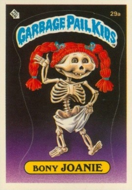 1985 Garbage Pail Kids Stickers Bony Joanie #29a Non-Sports Card