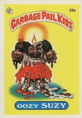 1985 Garbage Pail Kids Stickers Oozy Suzy #28a Non-Sports Card