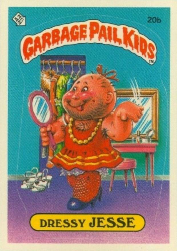1985 Garbage Pail Kids Stickers Dressy Jesse #20b Non-Sports Card