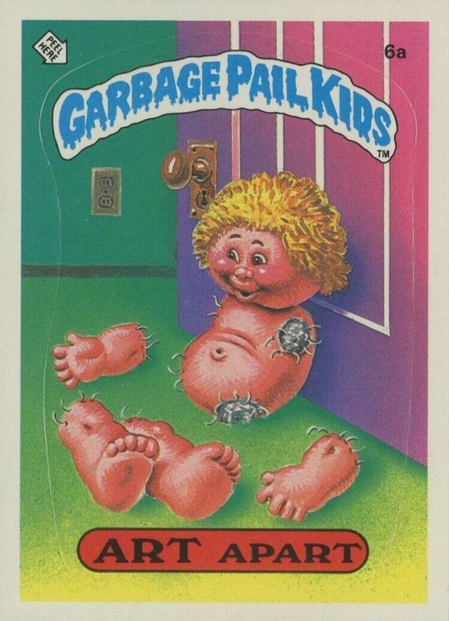 1985 Garbage Pail Kids Stickers Art Apart #6a Non-Sports Card