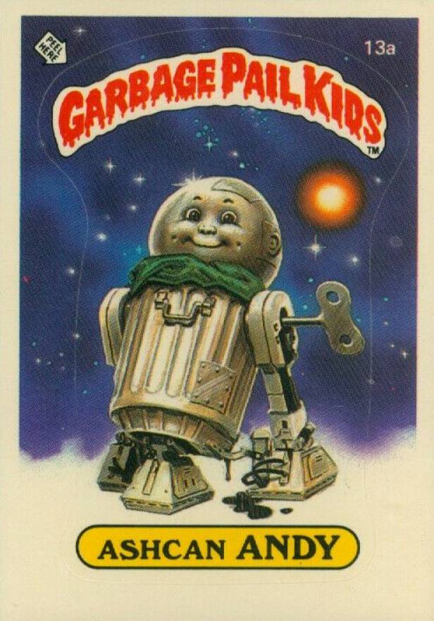 1985 Garbage Pail Kids Stickers Ashcan Andy #13a Non-Sports Card