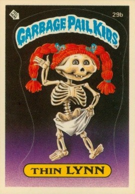 1985 Garbage Pail Kids Stickers Thin Lynn #29b Non-Sports Card