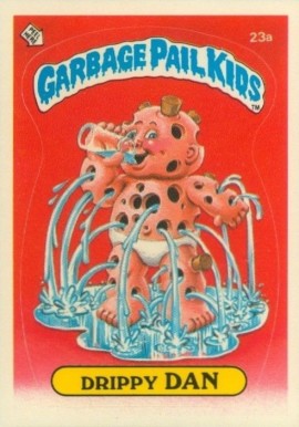 1985 Garbage Pail Kids Stickers Drippy Dan #23a Non-Sports Card