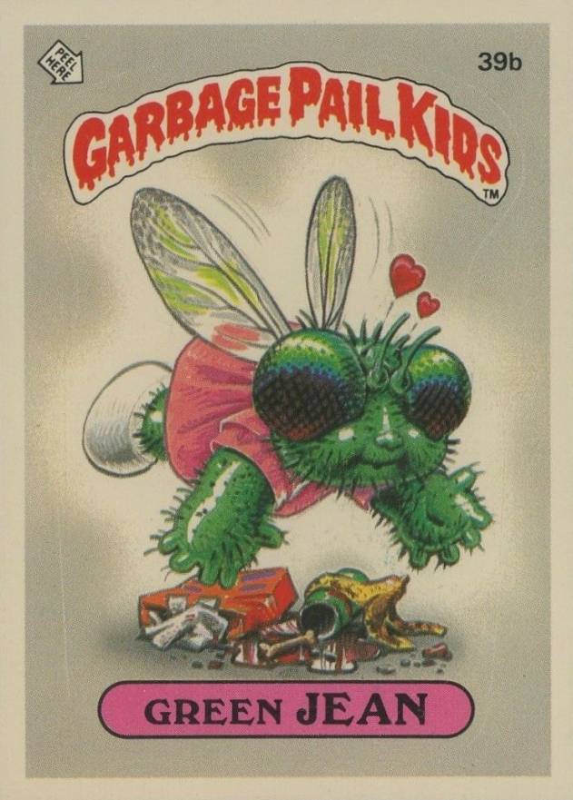 1985 Garbage Pail Kids Stickers Green Jean #39b Non-Sports Card
