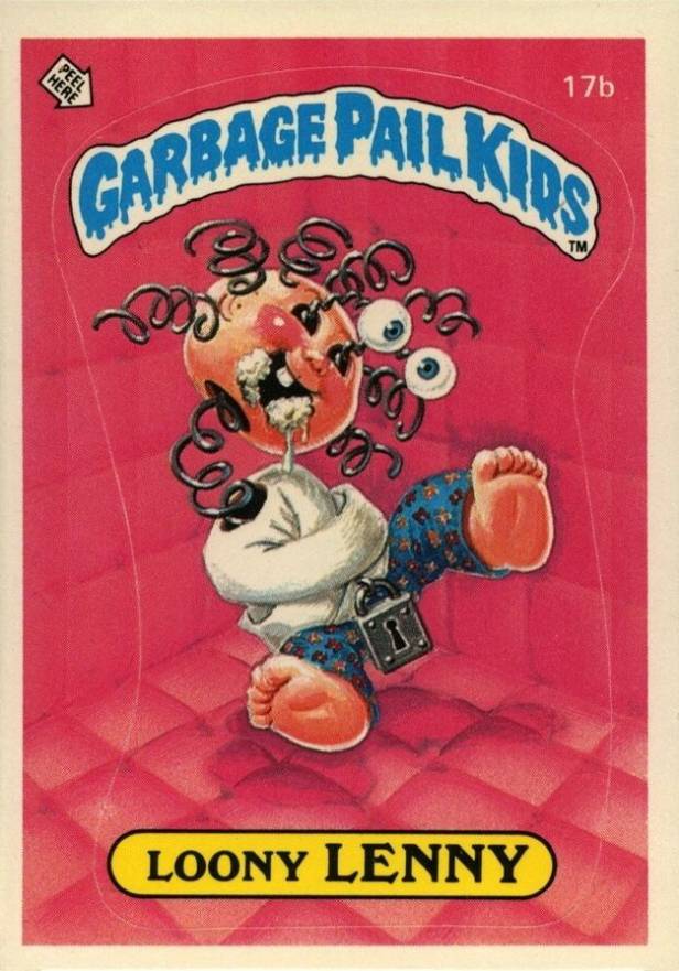1985 Garbage Pail Kids Stickers Loony Lenny #17b Non-Sports Card
