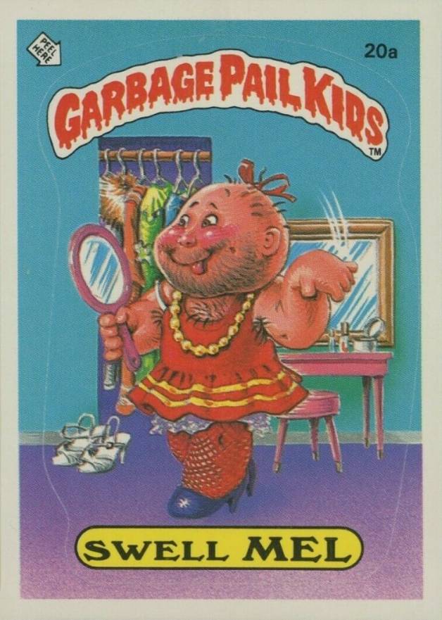 1985 Garbage Pail Kids Stickers Swell Mel #20a Non-Sports Card