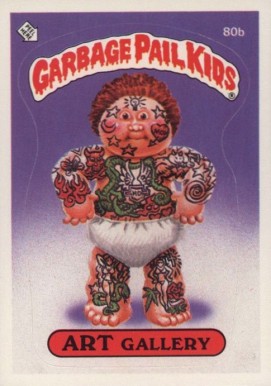 1985 Garbage Pail Kids Stickers Art Gallery #80b Non-Sports Card