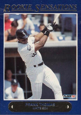 1992 Fleer Rookie Sensations Frank Thomas #1 Baseball Card