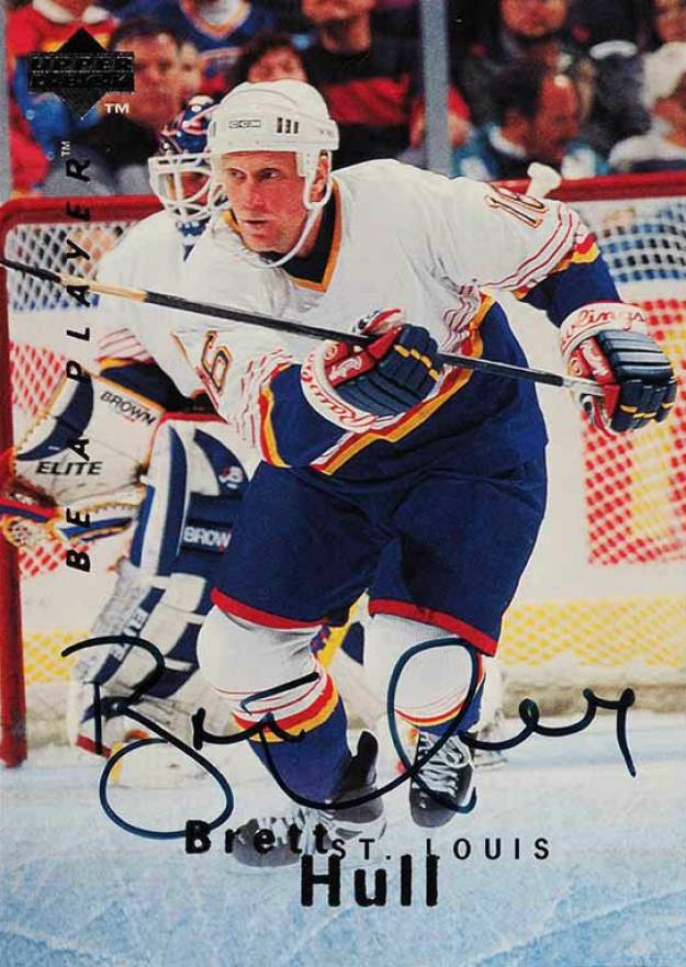 1995 Upper Deck Be a Player Autographs Brett Hull #1 Hockey Card