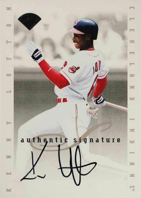 1996 Leaf Signature Extended Autographs Kenny Lofton # Baseball Card
