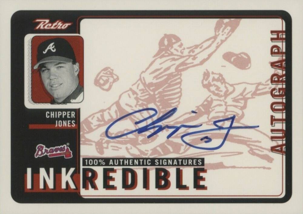 1999 Upper Deck Retro Inkredible Chipper Jones #CJ Baseball Card