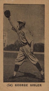 1927 York Caramels Type 1 George Sisler #54 Baseball Card