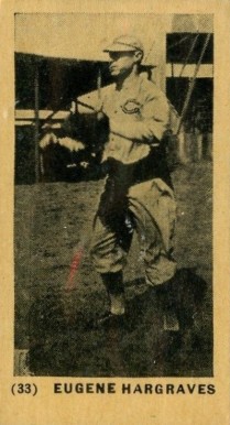 1927 York Caramels Type 1 Eugene Hargraves #33 Baseball Card