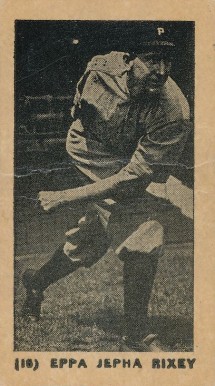 1927 York Caramels Type 1 Eppa Jepha Rixey #16 Baseball Card