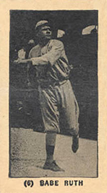 1927 York Caramels Type 1 Babe Ruth #6 Baseball Card