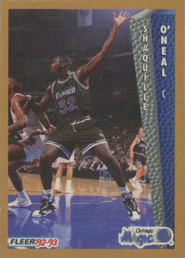 1992 Fleer Rising Stars Golden Book Shaquille O'Neal # Basketball Card