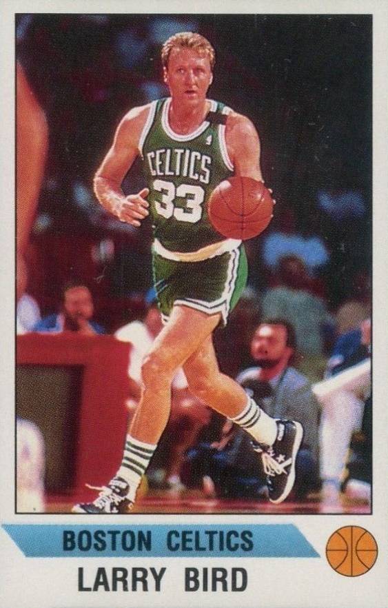 1990 Panini Sticker Larry Bird #135 Basketball Card