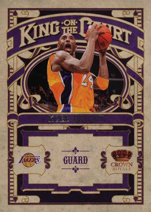 2009 Panini Crown Royale King on the Court Kobe Bryant #10 Basketball Card