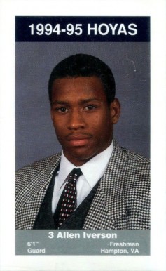 1994 Georgetown Hoyas Allen Iverson # Basketball Card