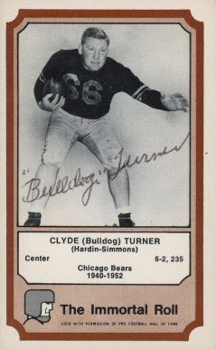 1974 Fleer HOF Bulldog Turner # Football Card
