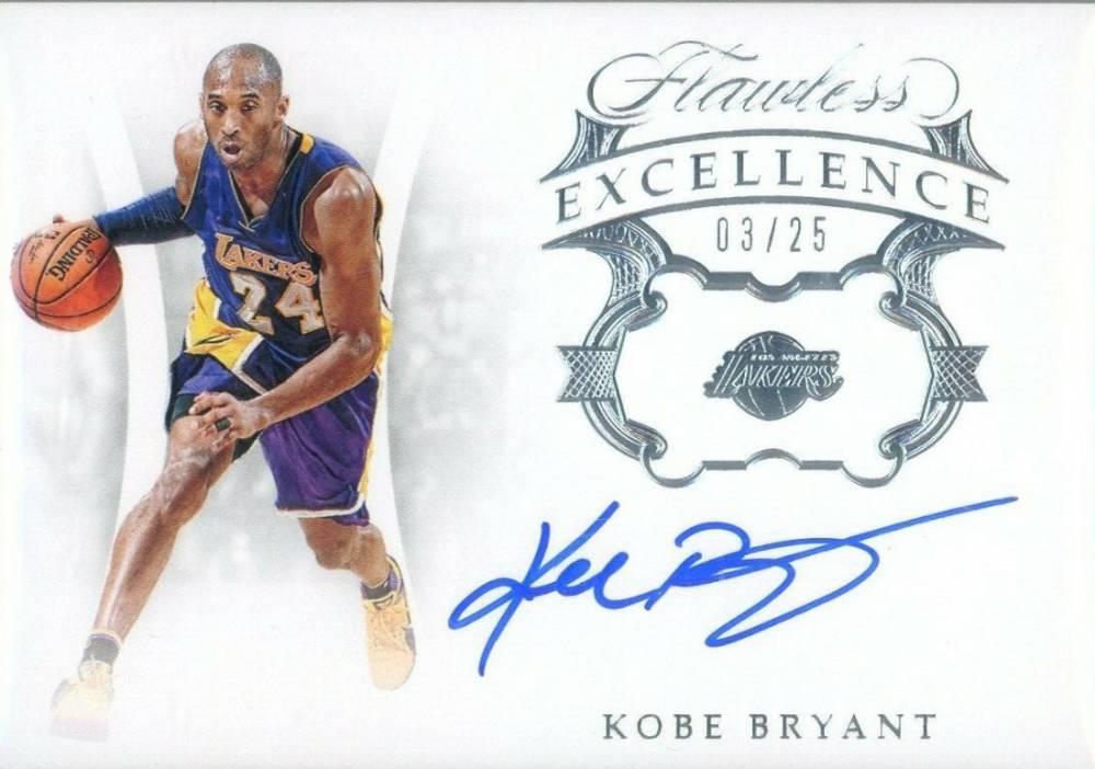 2018 Panini Flawless Excellence Signatures Kobe Bryant #KBR Basketball Card