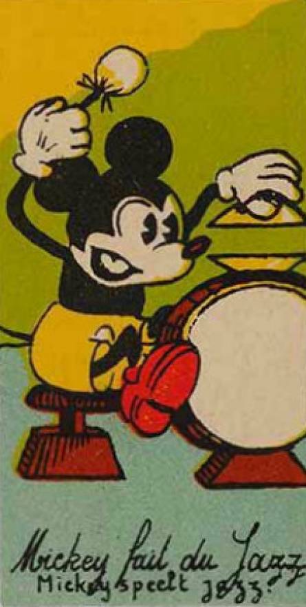1930  Chocolaterie Rubis Verviers Mickey Mouse Mickey fait du jazz # Non-Sports Card