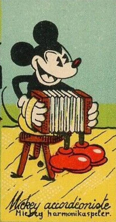 1930  Chocolaterie Rubis Verviers Mickey Mouse Mickey Accordioniste # Non-Sports Card