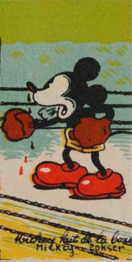 1930  Chocolaterie Rubis Verviers Mickey Mouse Mickey fait de la Boxe # Non-Sports Card