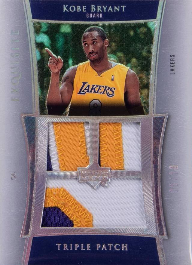 2004 UD Exquisite Collection Triple Patch Kobe Bryant #E3PKB Basketball Card