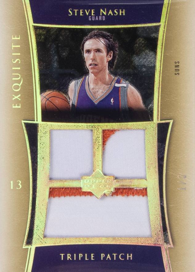 2004 UD Exquisite Collection Triple Patch Steve Nash #E3PSN Basketball Card