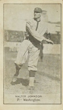 1921 National Caramel Walter Johnson # Baseball Card