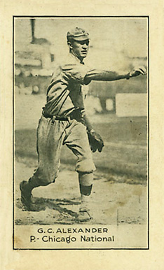 1921 National Caramel G.C. Alexander # Baseball Card